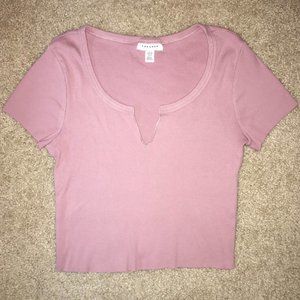 topshop dark rose crop top